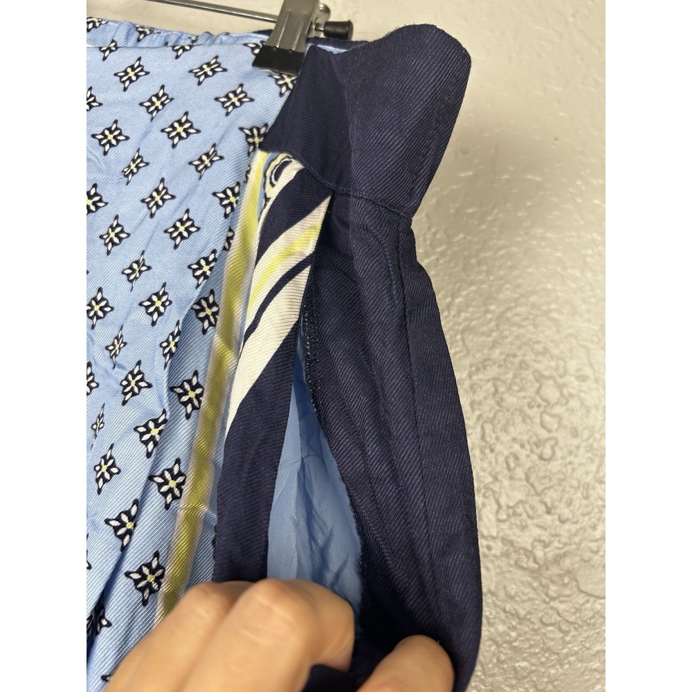 Anthropologie Maeve Scarf Print Blue A-line Culottes Wide Leg Pants Pockets XL - Picture 10 of 13